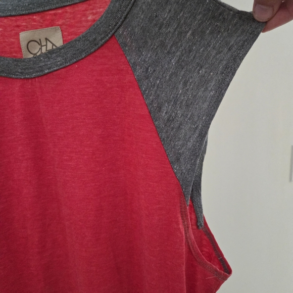 Chaser Pink and Gray Muscle Tee - Picture 4 of 8